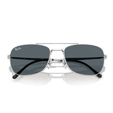 Ray-Ban Occhiali da Sole RB3755 003/R5 Argento/Blu Unisex 5