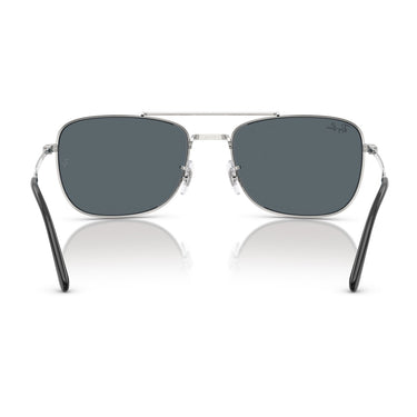 Ray-Ban Occhiali da Sole RB3755 003/R5 Argento/Blu Unisex 3