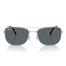 Ray-Ban Lunettes de Soleil RB3755 003/R5 Argent/Bleu Unisexe