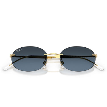 Ray-Ban Occhiali da Sole RB3767 001 4C Oro Arista Blu Sfumato Grigio Scuro Unisex 6