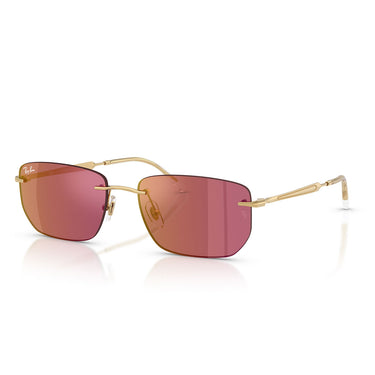 Ray-Ban Sonnenbrille RB3768 001/D0 Gold Arista/Dunkelviolett Rot Verspiegelt Unisex 2