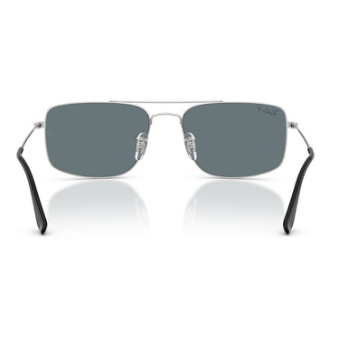 Ray-Ban Occhiali da Sole RB3779 003 3R Explorer 3 Argento Blu Scuro Unisex Polarizzati  4