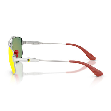Ray-Ban Occhiali da Sole RB3789M F0071D x Scuderia Ferrari Argento/Rosso Grigio Specchiato Unisex 2