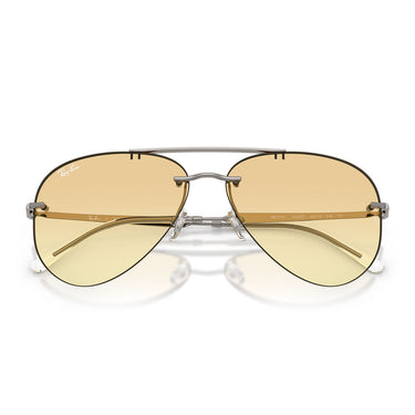 Ray-Ban Occhiali da Sole RB3791 004 2Q Gunmetal Giallo Sfumato Unisex 5
