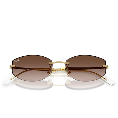 Ray-Ban Occhiali da Sole RB3792 001 13 Oro Arista Marrone Sfumato Unisex 5