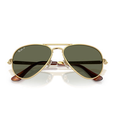 Ray-Ban Occhiali da Sole RB3925 001 58 Aviator Max Oro Arista Verde Unisex Polarizzati 6
