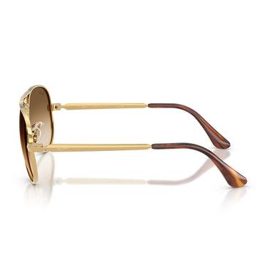 Ray-Ban Occhiali da Sole RB3925 001/51 Aviator Max Oro Arista/Marrone Sfumato Trasparente Unisex 3