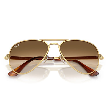 Ray-Ban Occhiali da Sole RB3925 001/51 Aviator Max Oro Arista/Marrone Sfumato Trasparente Unisex 6