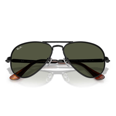 Ray-Ban Occhiali da Sole RB3925 002/31 Aviator Max Nero/Verde Unisex 5