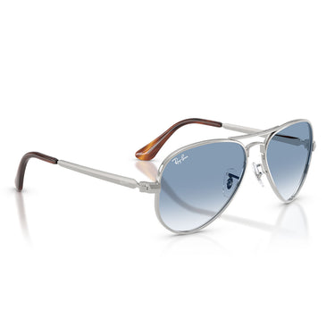 Ray-Ban Occhiali da Sole RB3925 003 3F Aviator Max Argento Trasparente Sfumato Blu Unisex 4