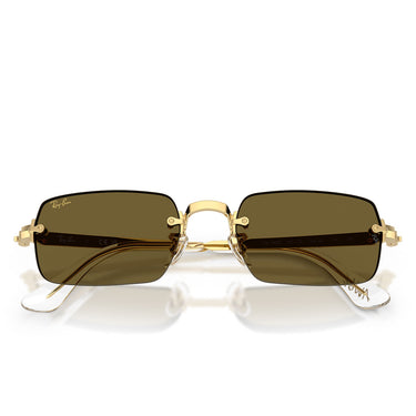 Ray-Ban Occhiali da Sole RB3928 001 73 x ASAP Rocky Oro Arista Marrone Scuro Unisex  5