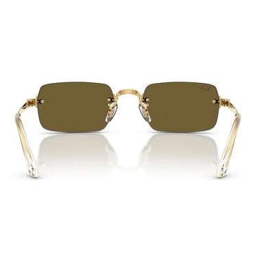 Ray-Ban Occhiali da Sole RB3928 001 73 x ASAP Rocky Oro Arista Marrone Scuro Unisex  4