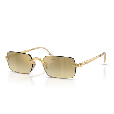 Ray-Ban Occhiali da Sole RB3928 001 7I x ASAP Rocky Oro Arista Marrone Specchiato Unisex  2