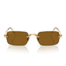 Ray-Ban Occhiali da Sole RB3928 001 83 x ASAP Rocky Oro Arista Marrone Scuro Unisex Polarizzati  