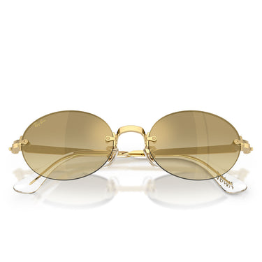 Ray-Ban Occhiali da Sole RB3929 001 7I x ASAP Rocky Oro Arista Marrone Specchiato Unisex 5