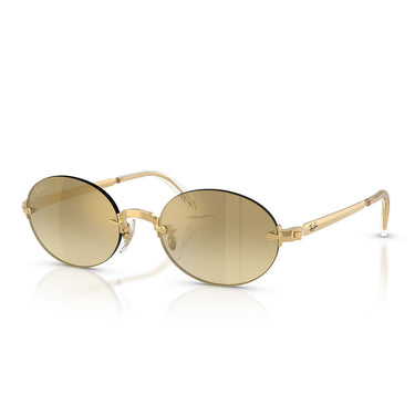 Ray-Ban Occhiali da Sole RB3929 001 7I x ASAP Rocky Oro Arista Marrone Specchiato Unisex 2