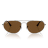 Ray-Ban Lunettes de Soleil RB3945 004 57 Gunmetal Marron Unisexe Polarisées