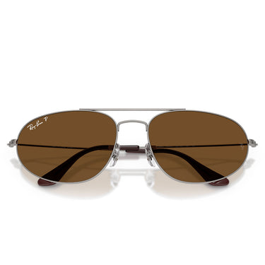 Ray-Ban Gafas de Sol RB3945 004 57 Gunmetal Marrón Unisex Polarizadas 6