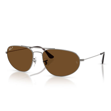 Ray-Ban Gafas de Sol RB3945 004 57 Gunmetal Marrón Unisex Polarizadas 1