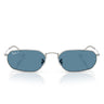 Ray-Ban Okulary Przeciwsłoneczne RB3947 003 S2 Srebrne Niebieskie Unisex Polaryzacyjne