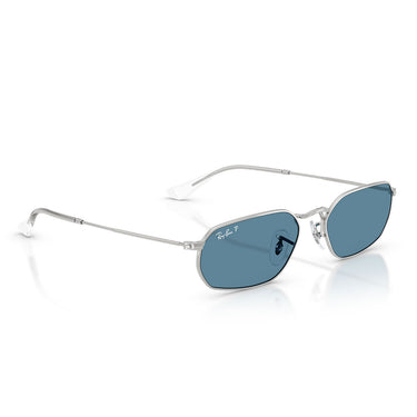 Ray-Ban Gafas de Sol RB3947 003 S2 Plata Azul Unisex Polarizadas 4