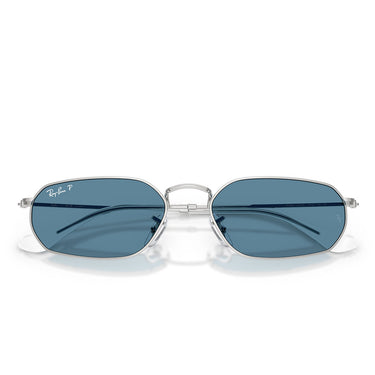 Ray-Ban Gafas de Sol RB3947 003 S2 Plata Azul Unisex Polarizadas 5