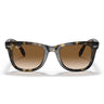 Ray-Ban Gafas de Sol RB4105 710/51 Wayfarer Plegable Havana/Marrón Claro Unisex