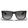 Ray-Ban Lunettes de Soleil RB4165 601-8G Justin Noir Mat-Gris Dégradé Unisexe