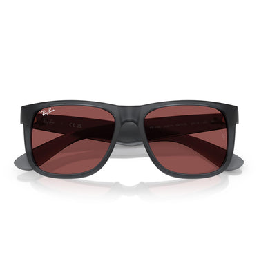 Ray-Ban Occhiali da Sole RB4165 687375 Justin Grigio Opale/Violetto Scuro Unisex 5