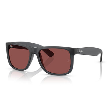 Ray-Ban Occhiali da Sole RB4165 687375 Justin Grigio Opale/Violetto Scuro Unisex 1
