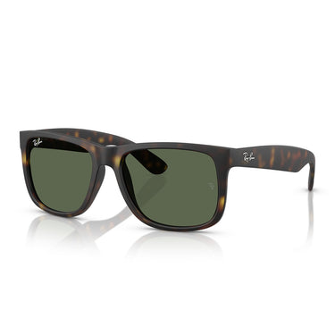 Ray-Ban Occhiali da Sole RB4165 865 71 Justin Gomma Marrone Verde Scuro Unisex 2