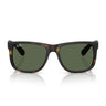 Ray-Ban Occhiali da Sole RB4165 865 71 Justin Gomma Marrone Verde Scuro Unisex 