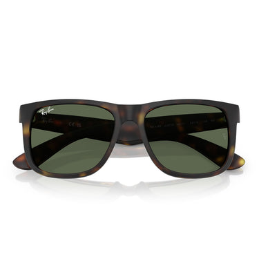 Ray-Ban Occhiali da Sole RB4165 865 71 Justin Gomma Marrone Verde Scuro Unisex 5