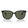 Ray-Ban Lunettes de Soleil RB4378 601/71 Noir/Vert Foncé Unisexe