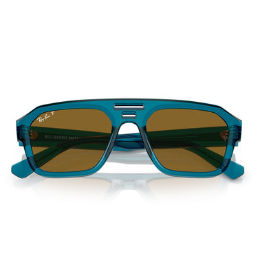Ray-Ban Occhiali da Sole RB4397 668383 Corrigan Azzurro/Marrone Scuro Unisex Polarizzati