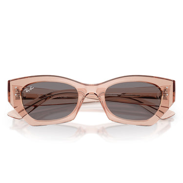 Ray-Ban Occhiali da Sole RB4430 692573 Zena Rosa Trasparente/Marrone Unisex