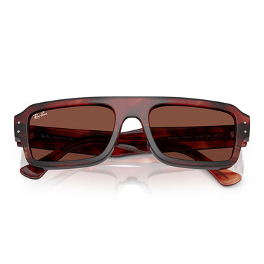 Ray-Ban Occhiali da Sole RB4454 1452C5 Flacko Marrone Rosso/Rosso Unisex 5