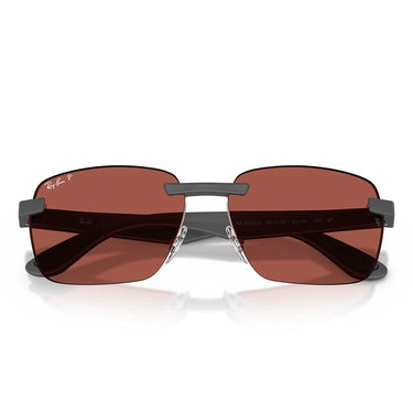 Ray-Ban Occhiali da Sole RB4470CH 60171B Sabbia Grigio/Rosso Unisex Polarizzati 5