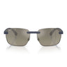 Ray-Ban Occhiali da Sole RB4470CH 63315J Sabbia Blu Scuro Grigio Specchiato Unisex Polarizzat 