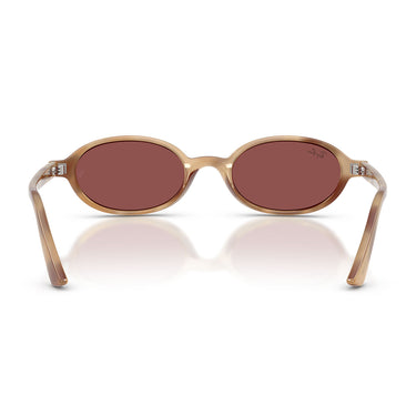 Ray-Ban Occhiali da Sole RB4472 685675 Marrone Crema Violetto Scuro Unisex  4
