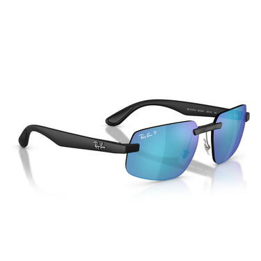 Ray-Ban Occhiali da Sole RB4475CH 601SA1 Sabbia Nero/Blu Specchiato Unisex Polarizzati
