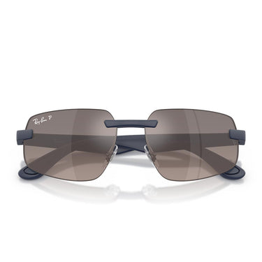 Ray-Ban Occhiali da Sole RB4475CH 63315J Sabbia Blu Scuro/Grigio Sfumato Unisex Polarizzati 5