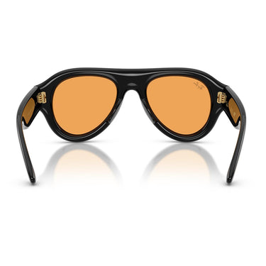 Ray-Ban Occhiali da Sole RB4925 601/7 Aviator Puffer X ASAP Rocky Nero/Arancione Unisex 5