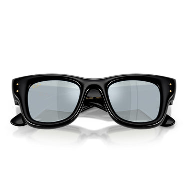 Ray-Ban Occhiali da Sole RB4940 601 30 Wayfarer Puffer X ASAP Rocky Nero Argento Specchiato Unisex  5