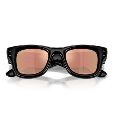 Ray-Ban Occhiali da Sole RB4940 601/7J Wayfarer Puffer X ASAP Rocky Nero/Marrone Specchiato Unisex 5