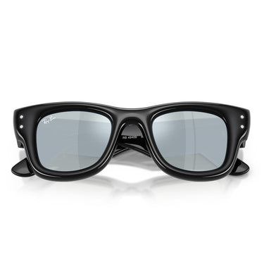 Ray-Ban Occhiali da Sole RB4940B 686430 Wayfarer Puffer X ASAP Rocky Nero con Strass Verde Specchiato Argento Unisex 5