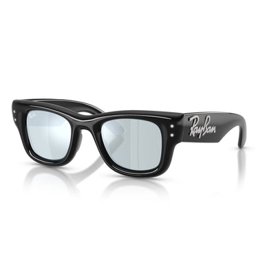 Ray-Ban Occhiali da Sole RB4940B 686430 Wayfarer Puffer X ASAP Rocky Nero con Strass Verde Specchiato Argento Unisex 2