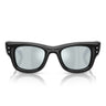 Ray-Ban Occhiali da Sole RB4940B 686430 Wayfarer Puffer X ASAP Rocky Nero con Strass Verde Specchiato Argento Unisex