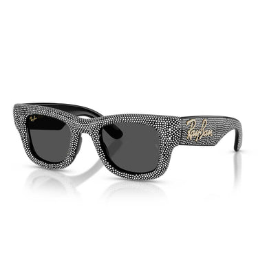 Ray-Ban Occhiali da Sole RB4940BP 686587 Wayfarer Puffer X ASAP Rocky Nero e Pavé Strass/Ultra Black Unisex 1