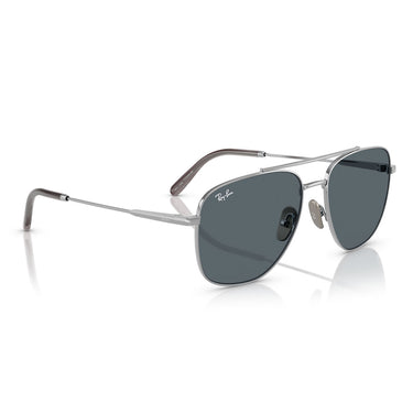 Ray-Ban Occhiali da Sole RB8097 9209R5 William Titanium Argento/Blu Unisex 4